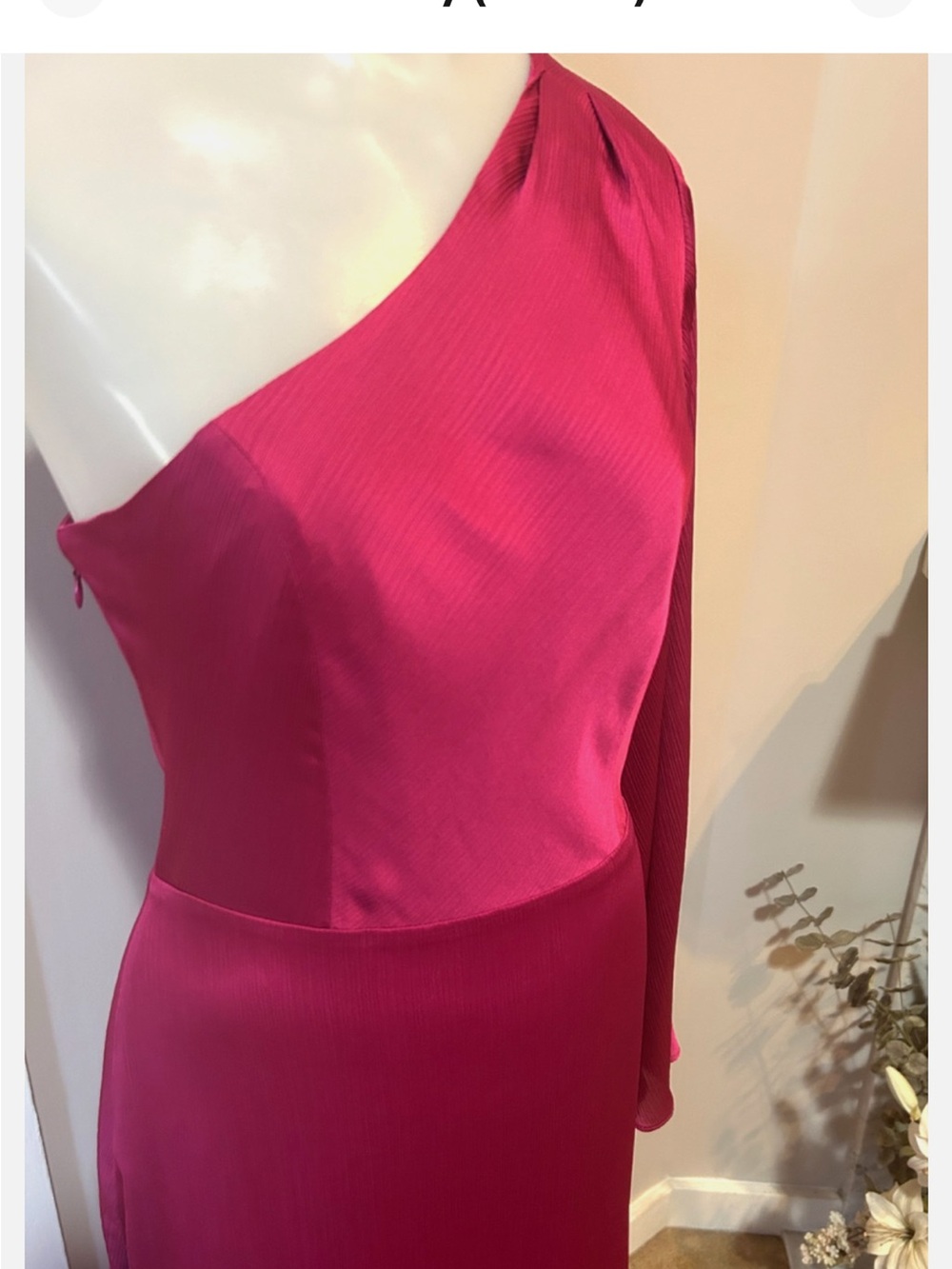 Sachin + Babi One-Shoulder Hot Pink Evening Gown - Picture 6 of 16